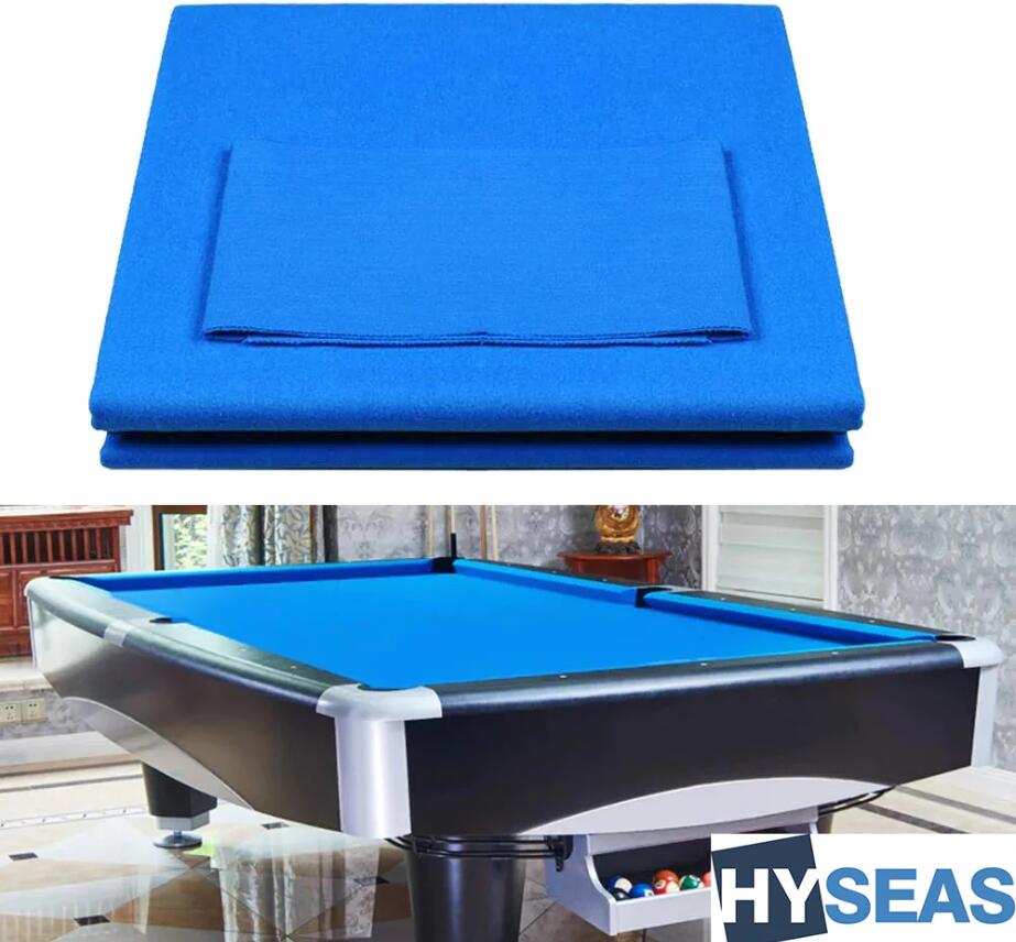 HYSEAS Worsted Blend Billiard Cloth Pool Table Felt Fast Speed for 7' 8' 9' Pool Table Pre Cut Bed & Rails