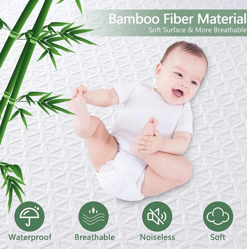 HYSEAS Waterproof Mattress Protector Queen Size Bed Mattress Cover Breathable Bamboo 3D Air Fabric Cooling Mattress Pad Cover Smooth Soft Noiseless Washable, 8''-21'' Deep Pocket