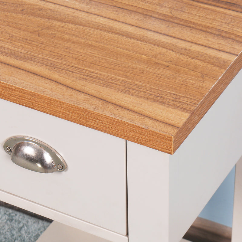 Wooden Living Room Side Table,Floor-standing Storage Table with a Drawer