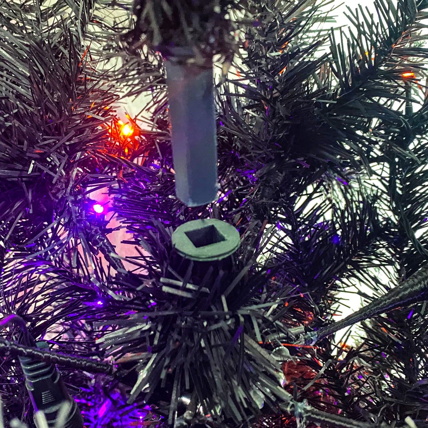 6FT Artificial Fir Bent Top Halloween Christmas Tree, Xmas Tree Bendable Grinch Style w/1,080 Lush Branch Tips, 300 LED Lights X-mas Halloween Style