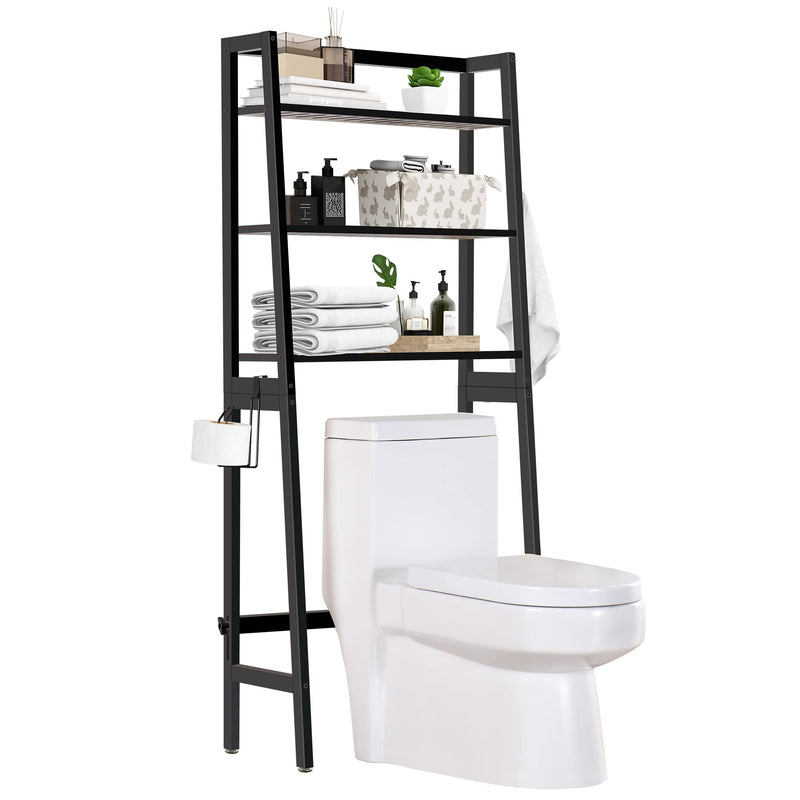 Over The Toilet Storage, Wooden 3-Tier Over-The-Toilet Rack Bathroom Space Saver Organizer