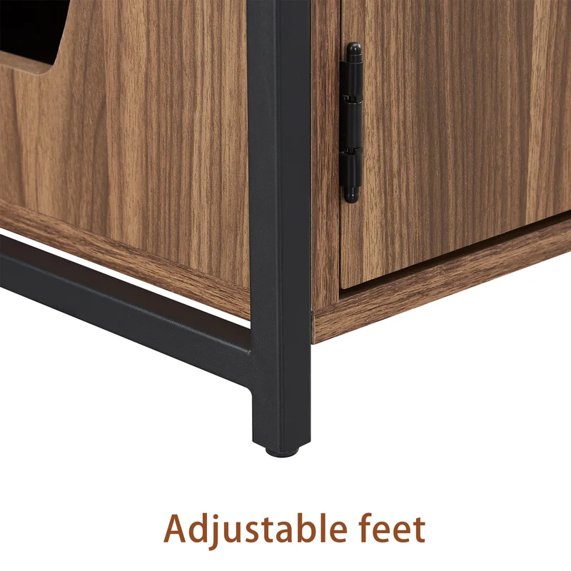 Cat Litter Box Pet Crate with Bench Seat & Cat Washroom