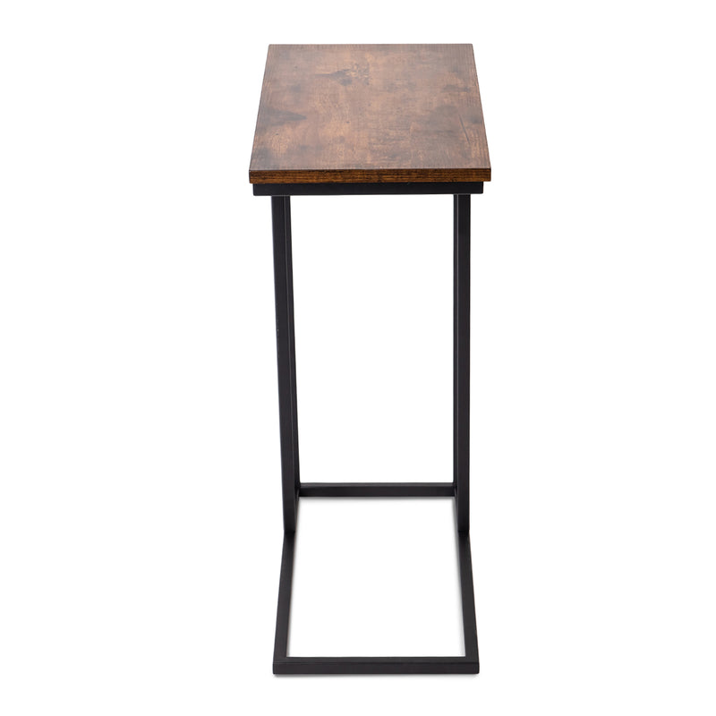 C Shaped Industrial Side End Table