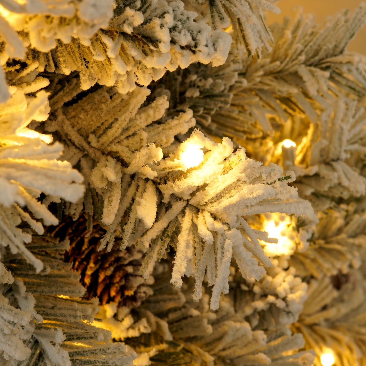 Pre-lit Xmas Tree Artificial Christmas 4-Piece Set,Garland, Wreath and Set of 2 Entrance Trees X-mas