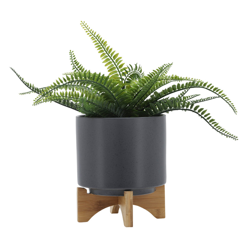 8" Textured Planter with Stand