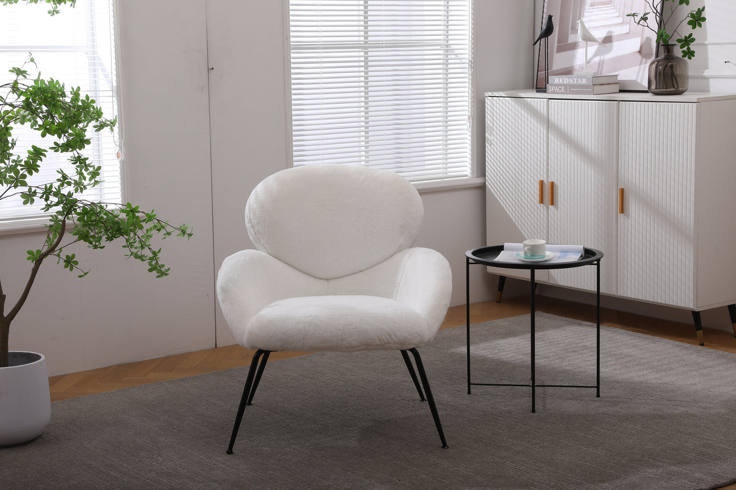 Modern Sherpa Chairs Accent Armchairs for Living Dining Room
