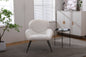 Modern Sherpa Chairs Accent Armchairs for Living Dining Room