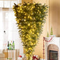 Upside Down Green Christmas Tree, Reinforced Metal Base & Easy Assembly 7.4ft X-mas