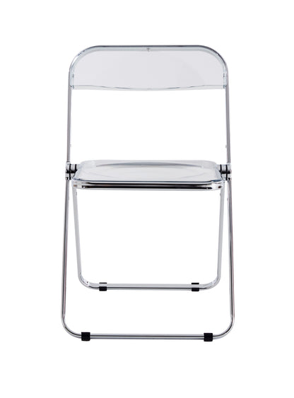 Clear Transparent Folding Chair Chair Pc Plastic Living Room Seat