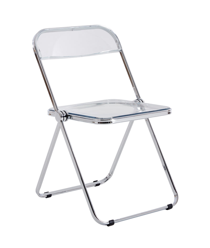 Clear Transparent Folding Chair Chair Pc Plastic Living Room Seat