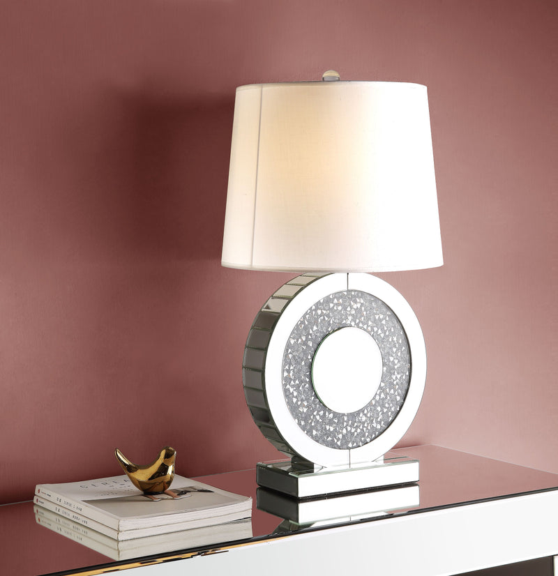Noralie Table Lamp, Mirrored & Faux Diamonds