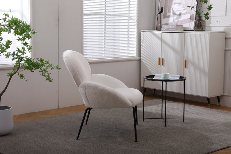 Modern Sherpa Chairs Accent Armchairs for Living Dining Room