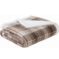 Plaid Flannel Sherpa Throw Blanket