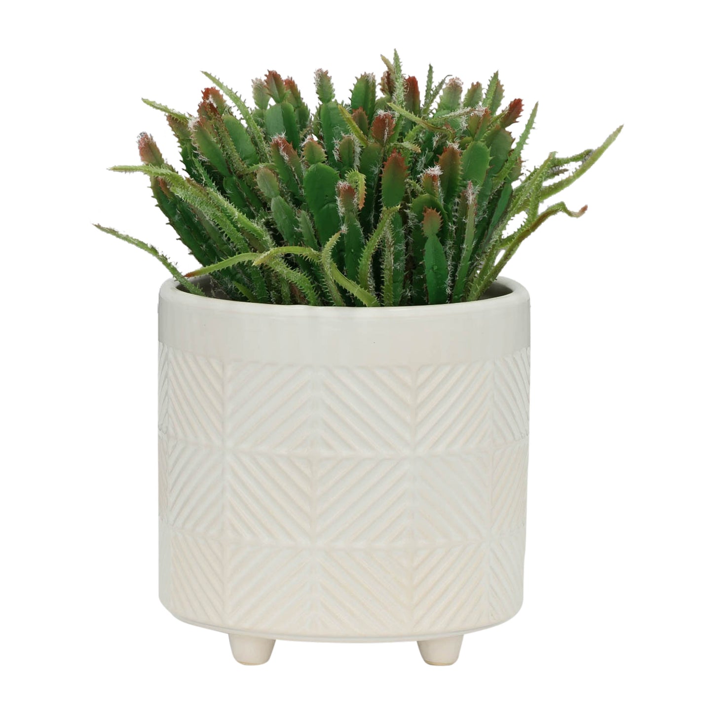 2 Pcs Ceramic Footed Planter, 6"/8"