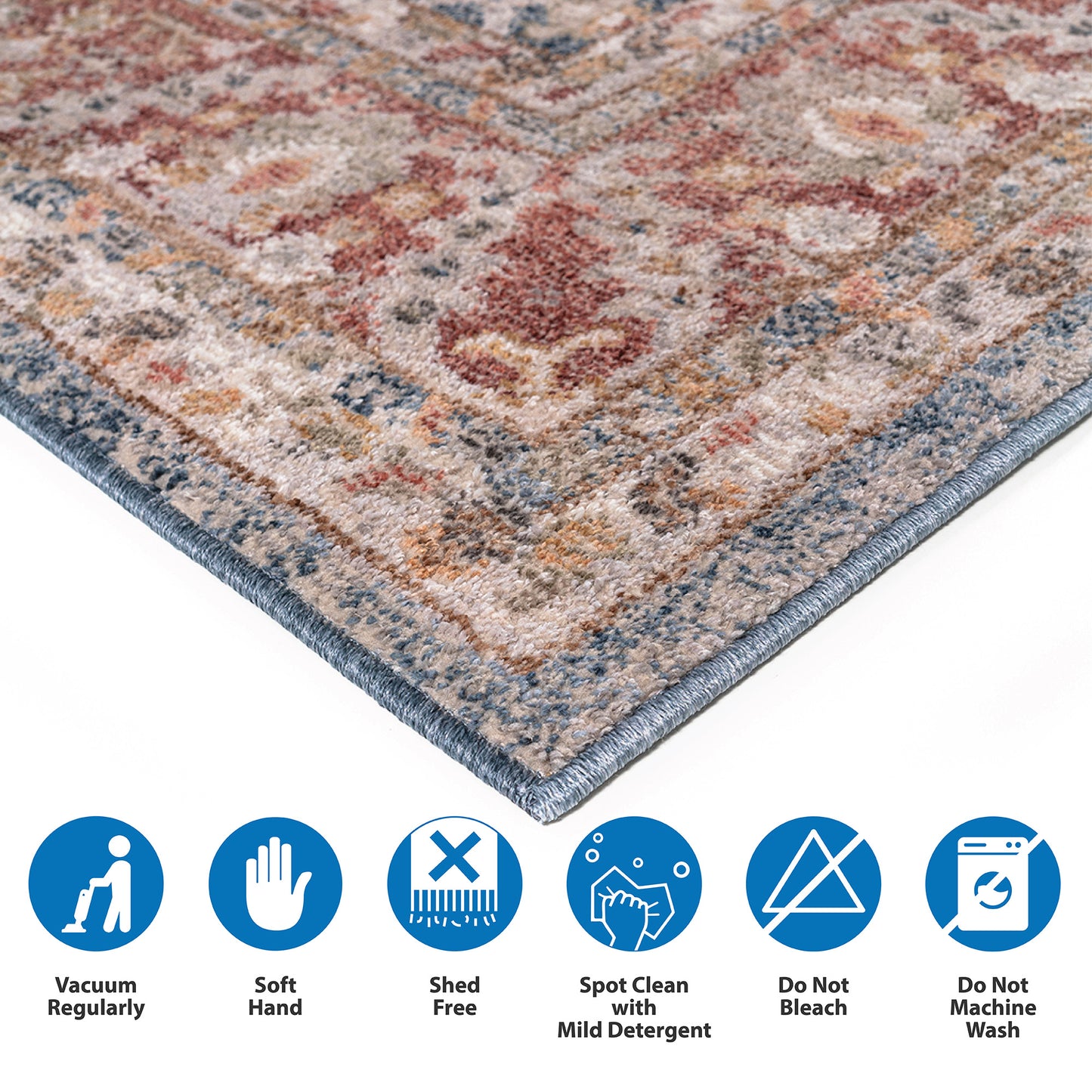 Faith Persian Bordered Traditional Woven Area Rug