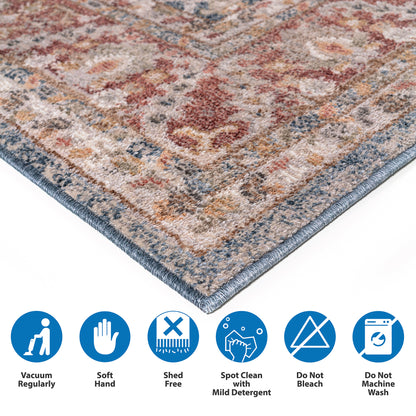Faith Persian Bordered Traditional Woven Area Rug