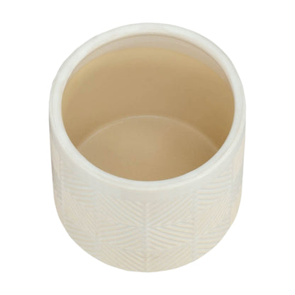 2 Pcs Ceramic Footed Planter, 6"/8"