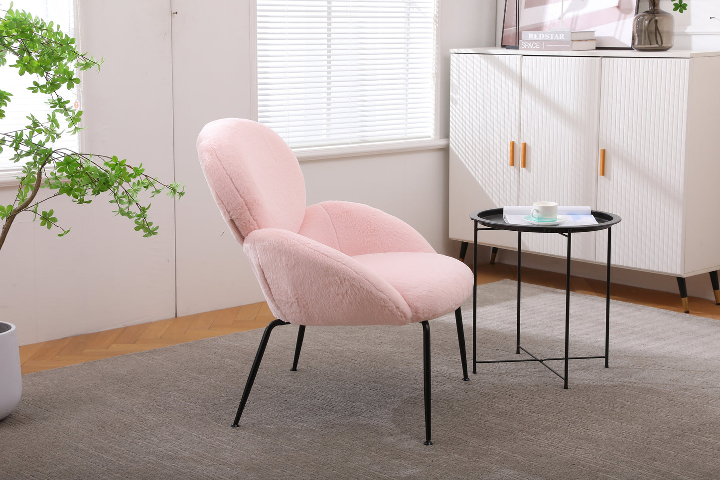 Modern Sherpa Chairs Accent Armchairs for Living Dining Room