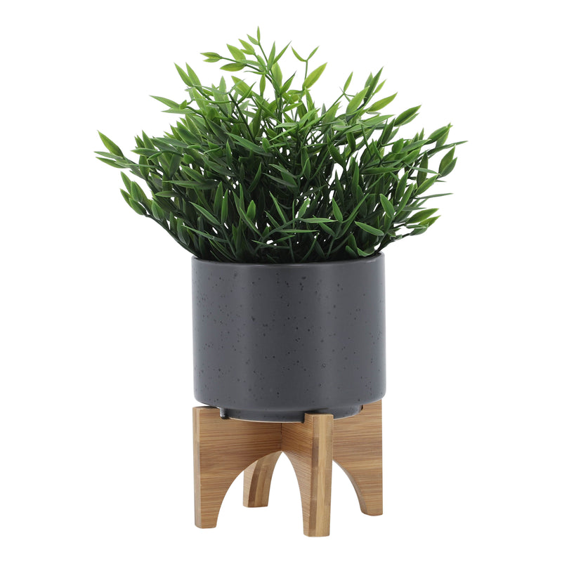 5" Planter with Wood Stand