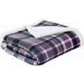 Plaid Flannel Sherpa Throw Blanket