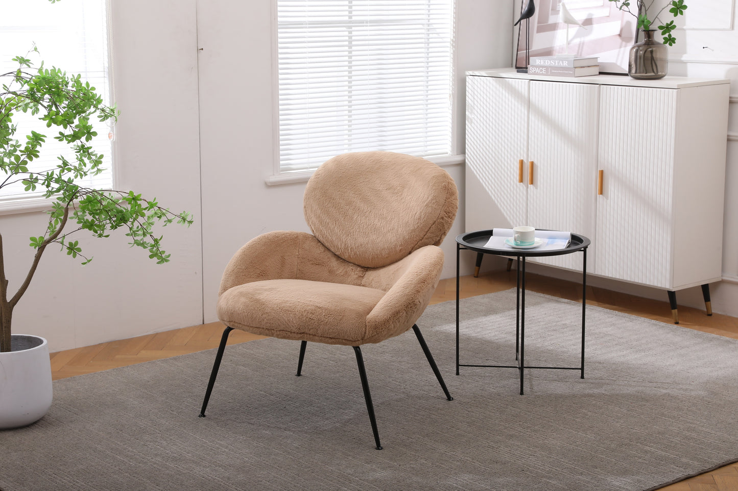 Modern Sherpa Chairs Accent Armchairs for Living Dining Room
