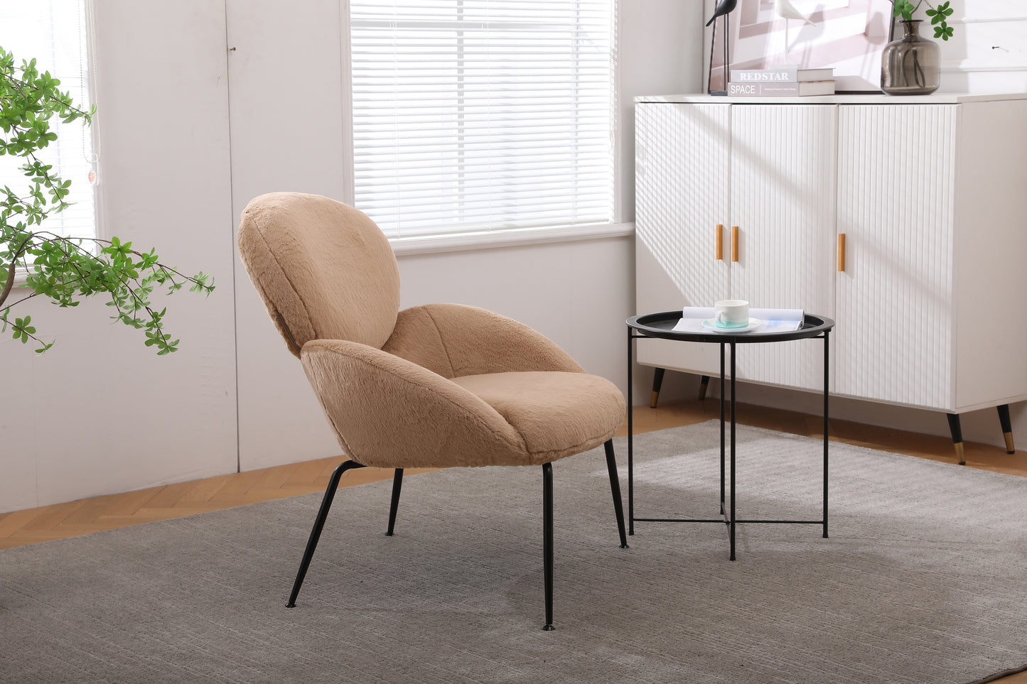 Modern Sherpa Chairs Accent Armchairs for Living Dining Room