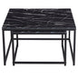 Faux Marble Nesting Coffee Tables Set of 2, 31.5''L X 31.5''W X 17.72''H
