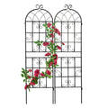 2 Pack Metal Garden Trellis 71" x 19.7" Rustproof Trellis for Climbing Plants Outdoor Flower Support Black