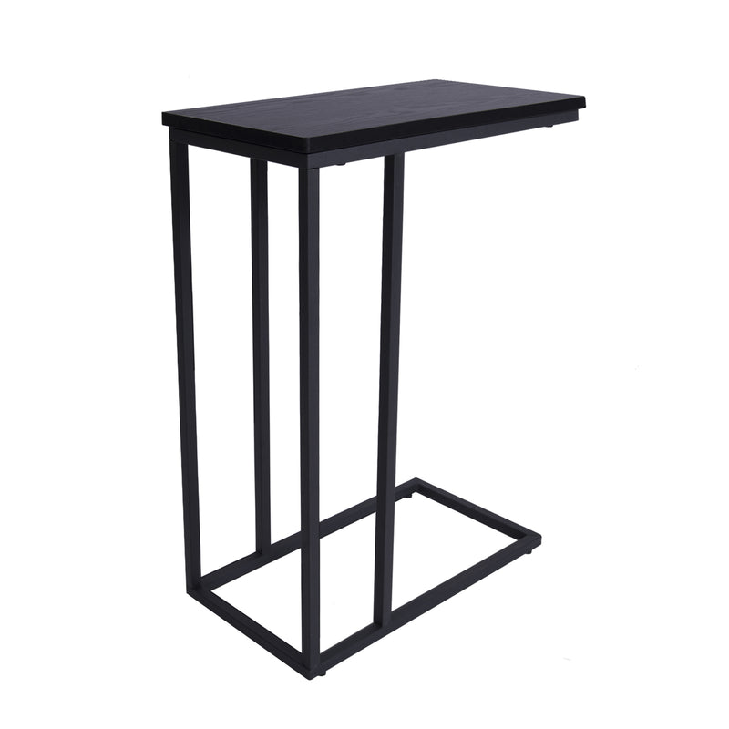 C Shaped Industrial Side End Table