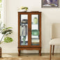 Lighted Curio Cabinet with Tempered Glass Doors