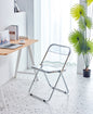 Clear Transparent Folding Chair Chair Pc Plastic Living Room Seat