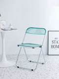 Clear Transparent Folding Chair Chair Pc Plastic Living Room Seat