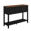 Buffet Console Cabinet Kitchen Sideboard Table with Bottom Shelf and Storage Drawers