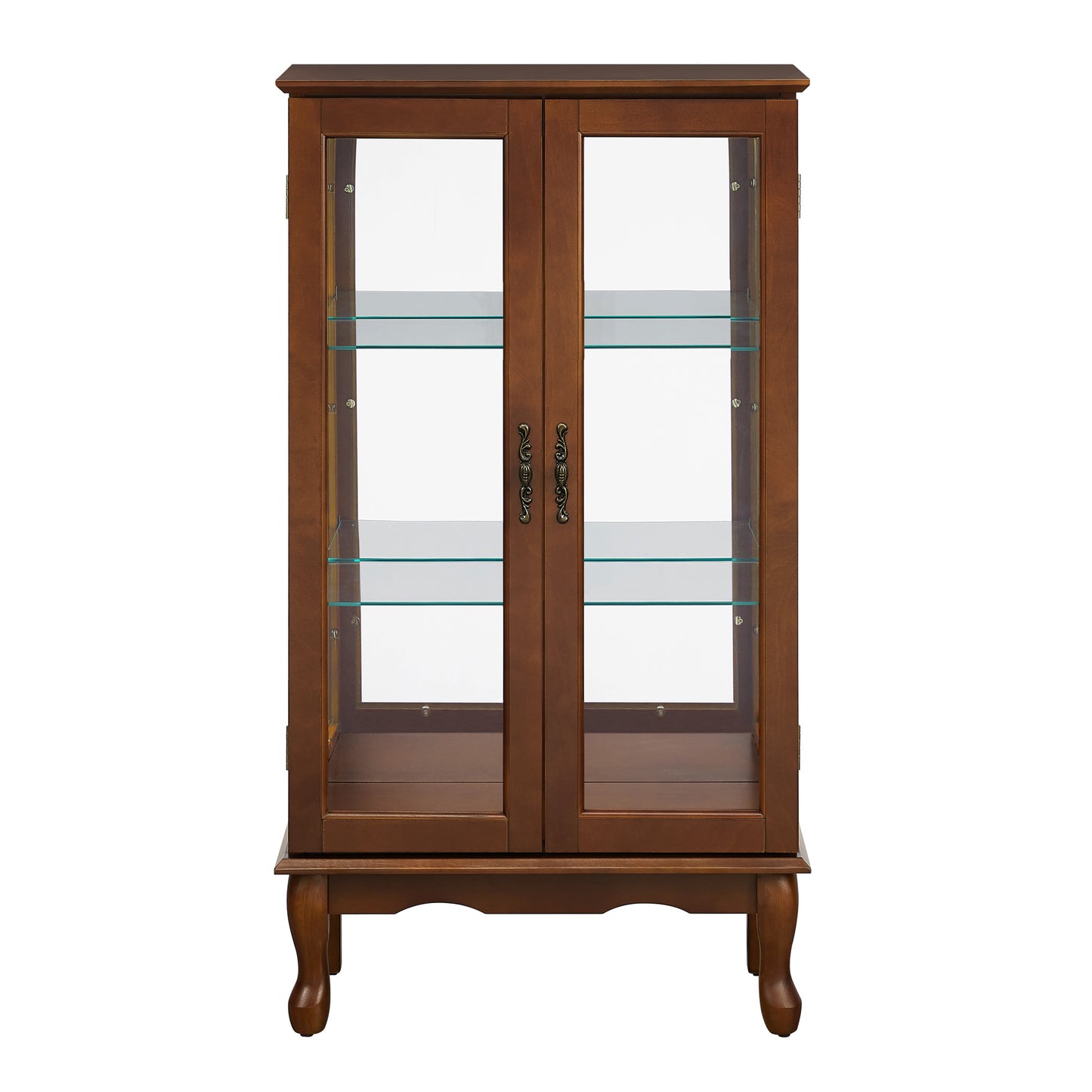 Lighted Curio Cabinet with Tempered Glass Doors