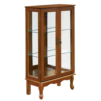 Lighted Curio Cabinet with Tempered Glass Doors