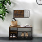 Industrial Hall Tree with Shoe Storage