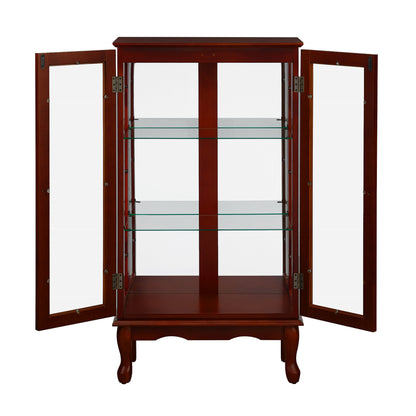 Lighted Curio Cabinet with Tempered Glass Doors