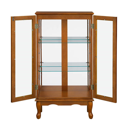 Lighted Curio Cabinet with Tempered Glass Doors