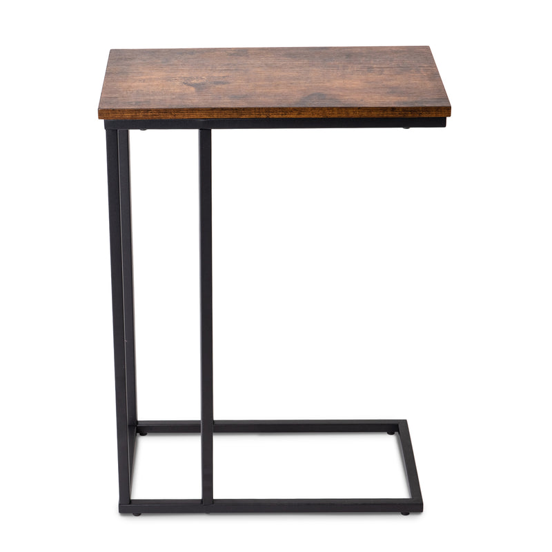 C Shaped Industrial Side End Table