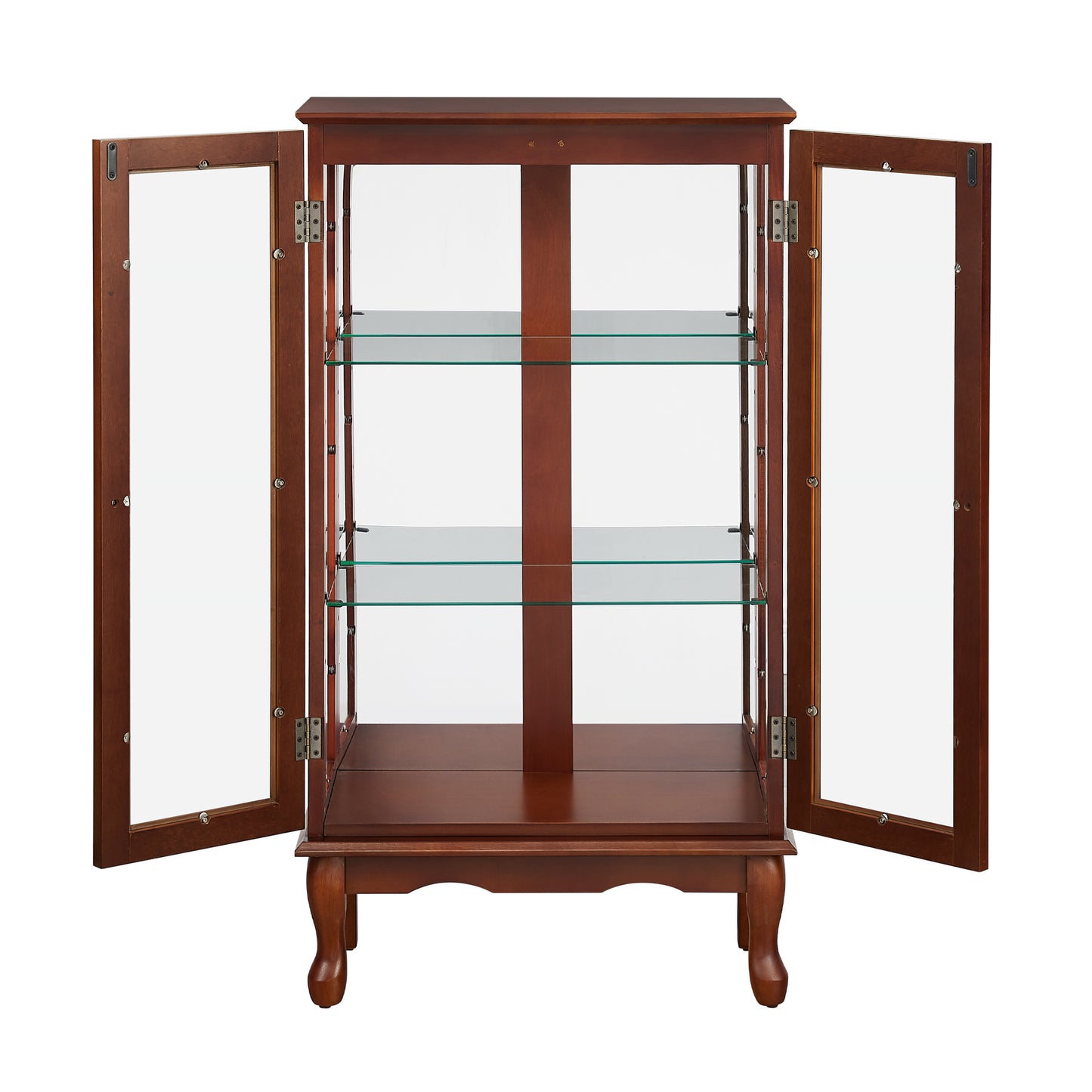 Lighted Curio Cabinet with Tempered Glass Doors