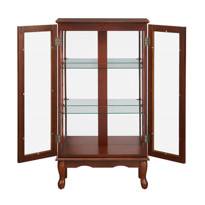 Lighted Curio Cabinet with Tempered Glass Doors