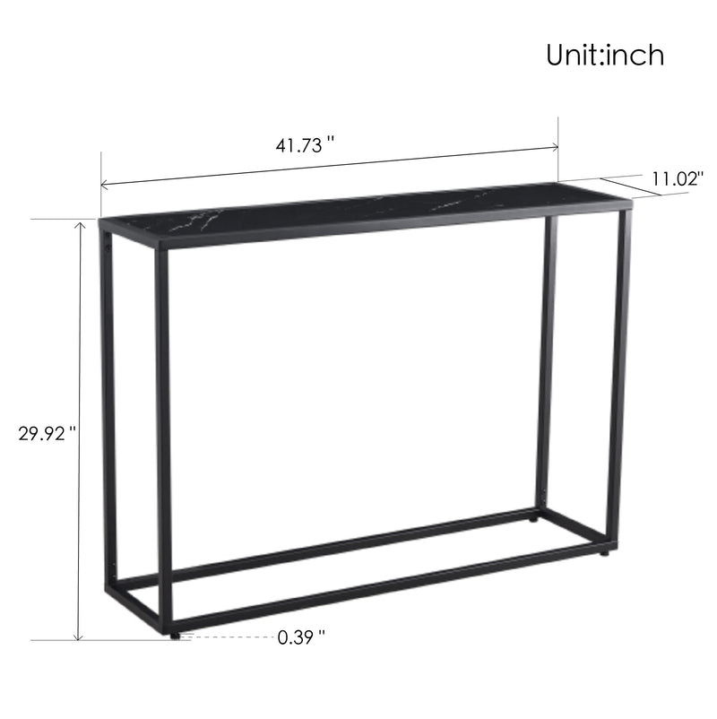 41" Metal Frame Console Table for Entryway, Sofa, Living Room, Dining Room, Bedroom