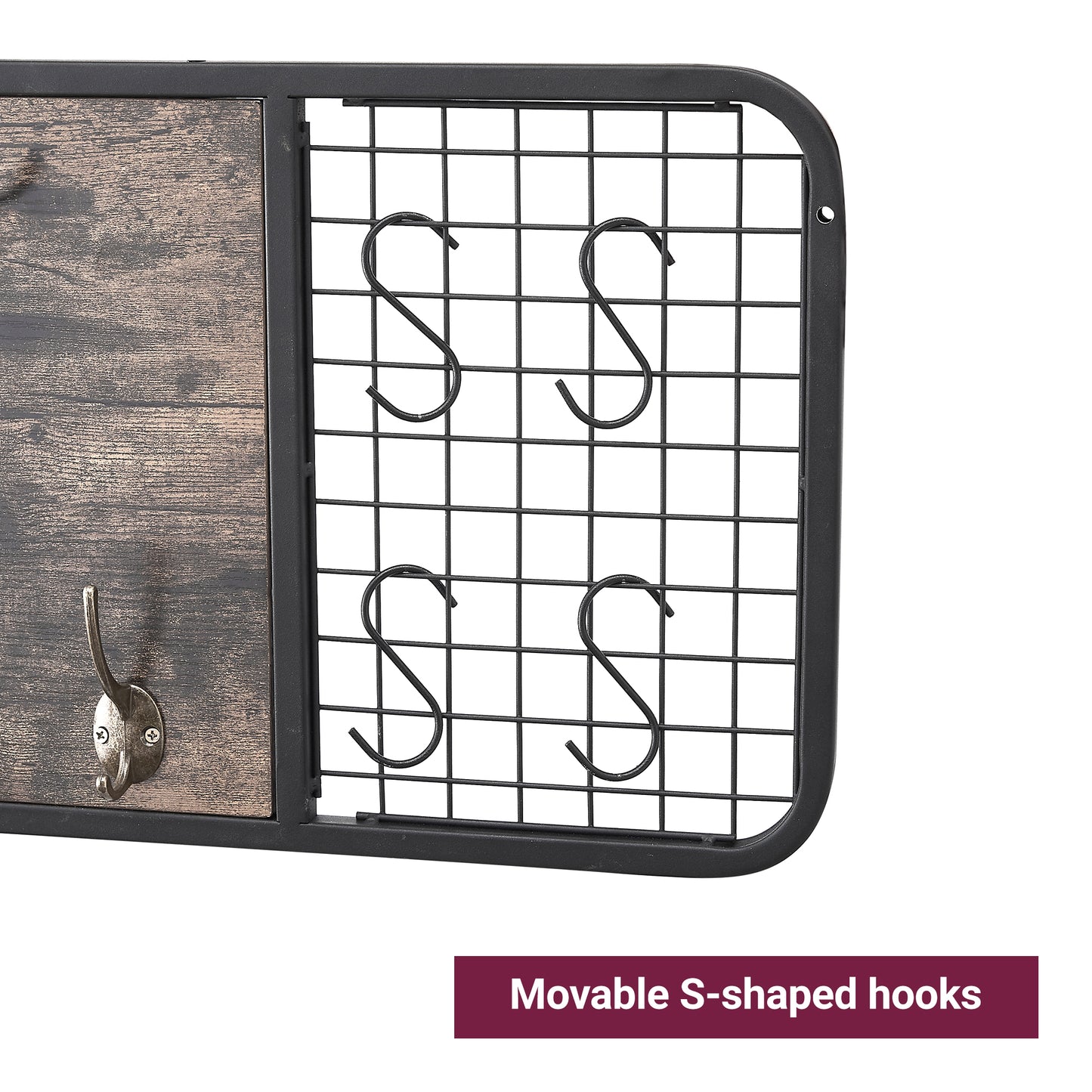 Industrial Hall Tree with Shoe Storage