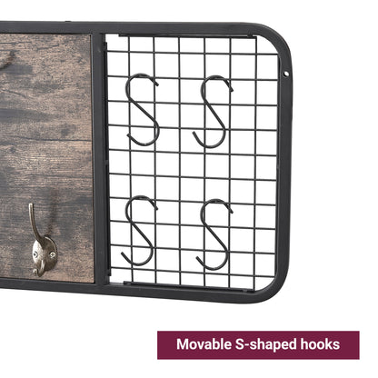 Industrial Hall Tree with Shoe Storage