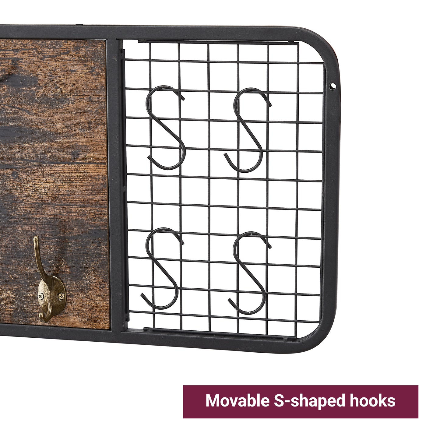 Industrial Hall Tree with Shoe Storage