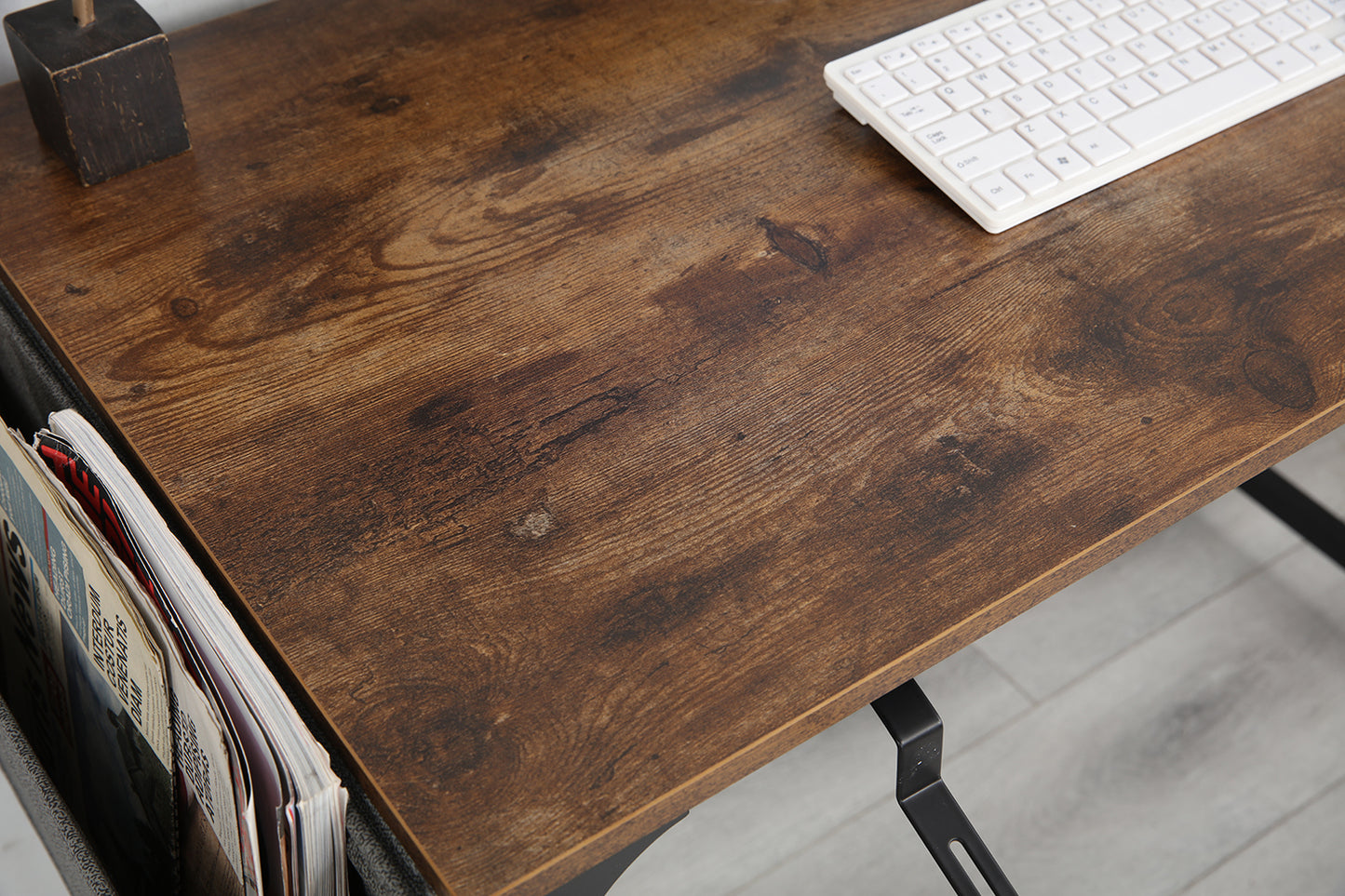 40 Inch Writing Computer Study Desk with Metal Frame and Storage Bag