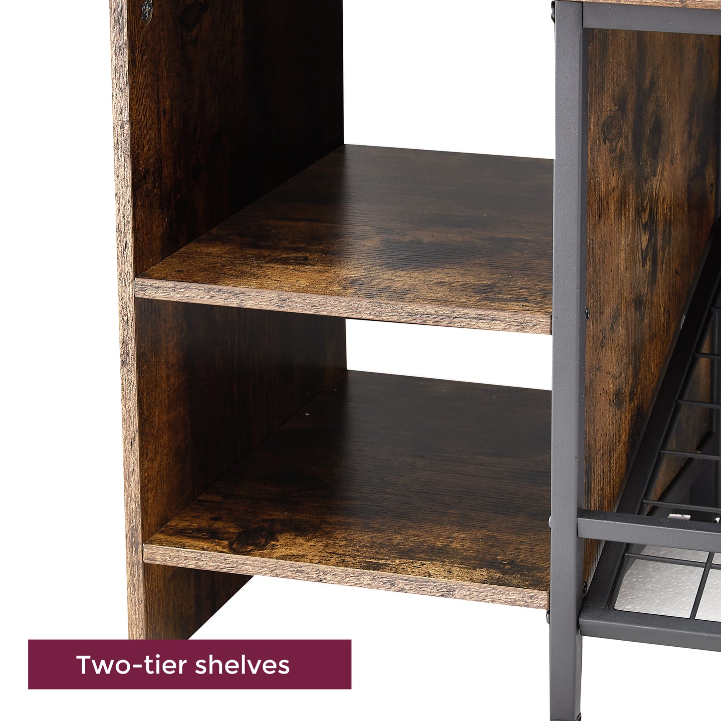 Industrial Hall Tree with Shoe Storage