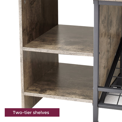 Industrial Hall Tree with Shoe Storage