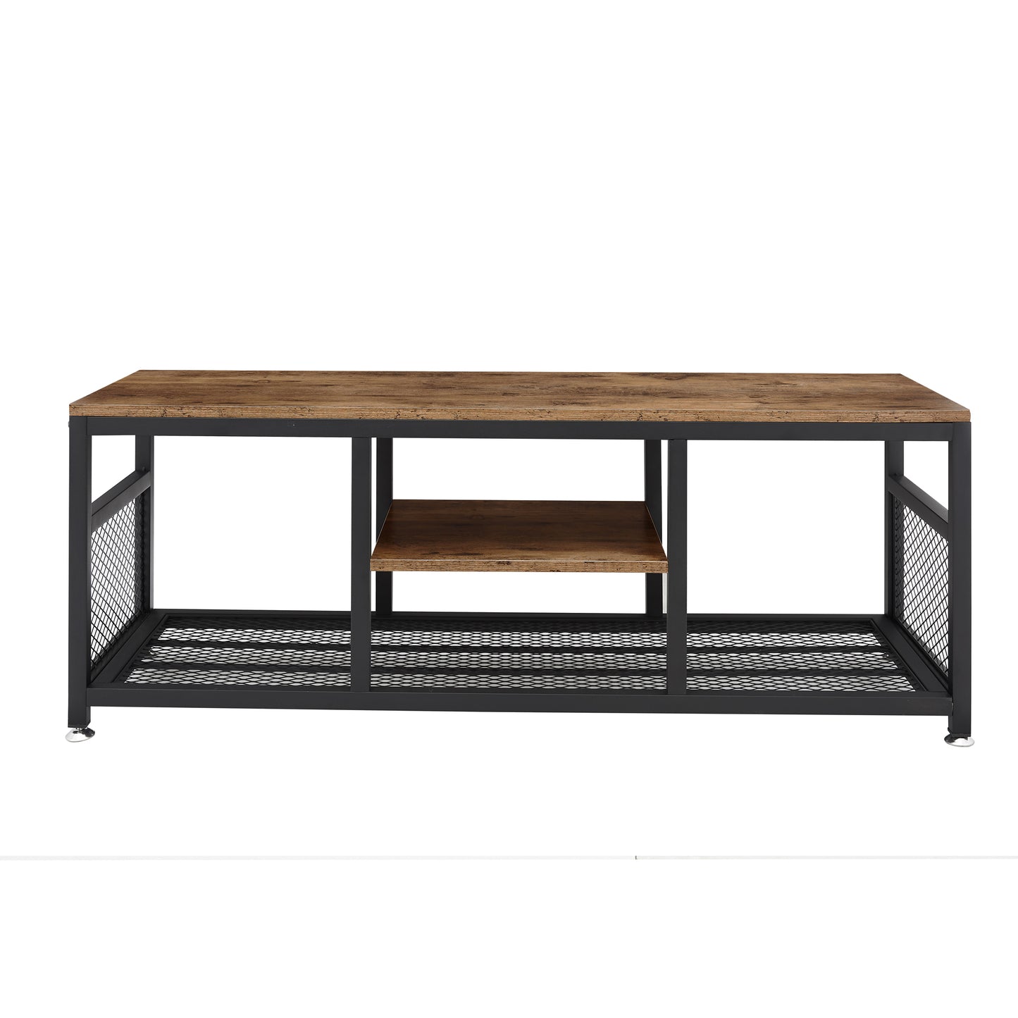 Industrial TV Stand with Metal Mesh for TVs up to 55"