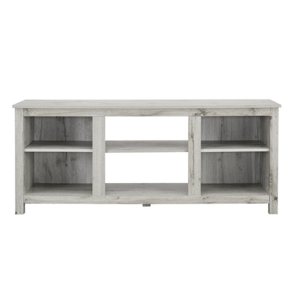 TV Stand for TVs up to 65" with Fireplace Included, Light Grey